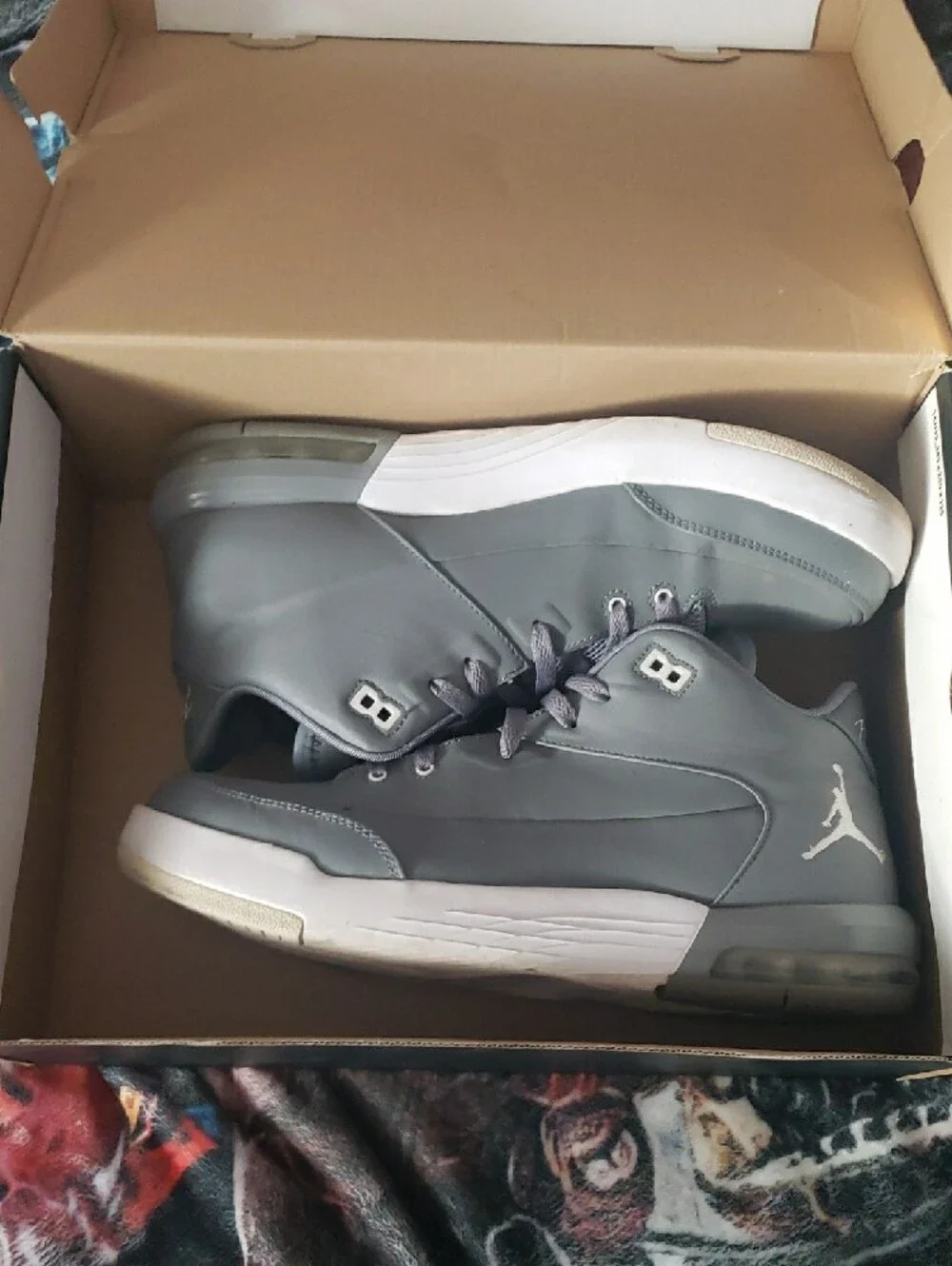 Jordan Flight Origin 3 Cool Grey White Black Box Label - Size 11